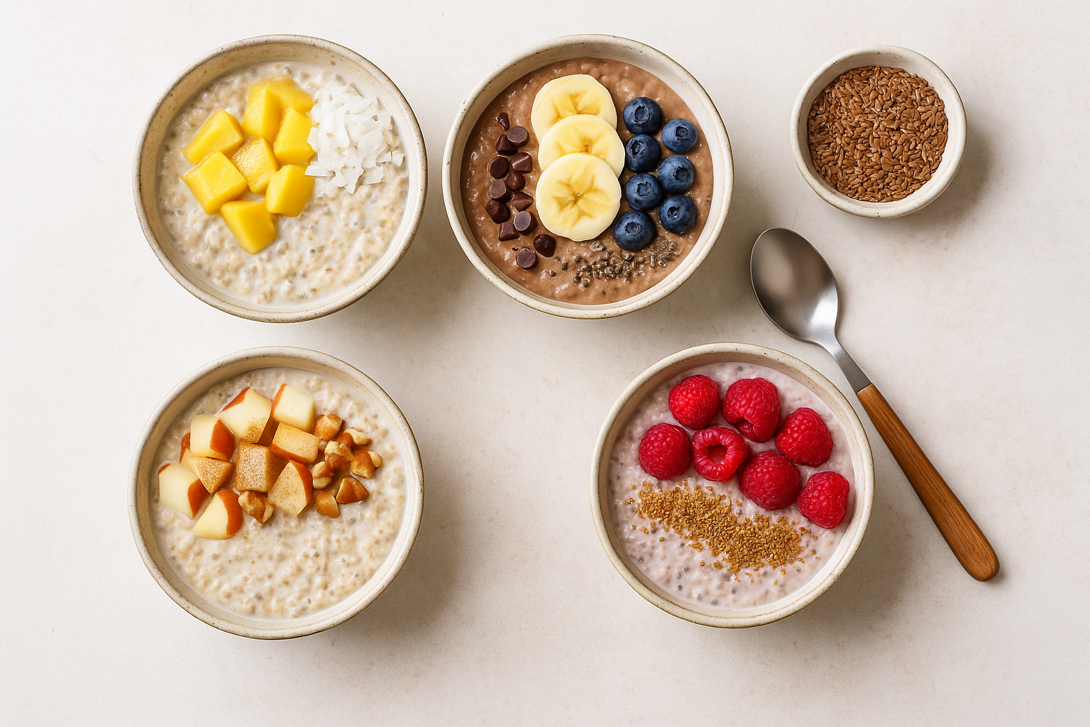 Overnight oats – ovesná kaše přes noc (5 zdravých variant)_1